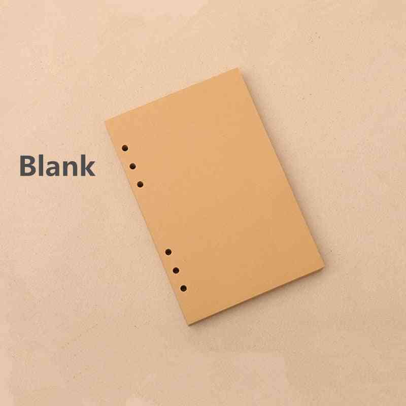 Blank Kraft Paper Notebook, Refill Spiral Binder For Travel Planner, Dairy Sketch Page Journal