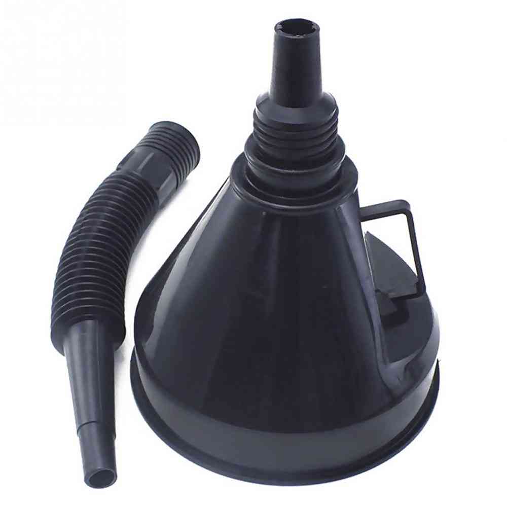 Car Filling Funnel With Extension Hose Pour Oil Tool Motorcycle Diesel Gasoline Tool Truck Spout