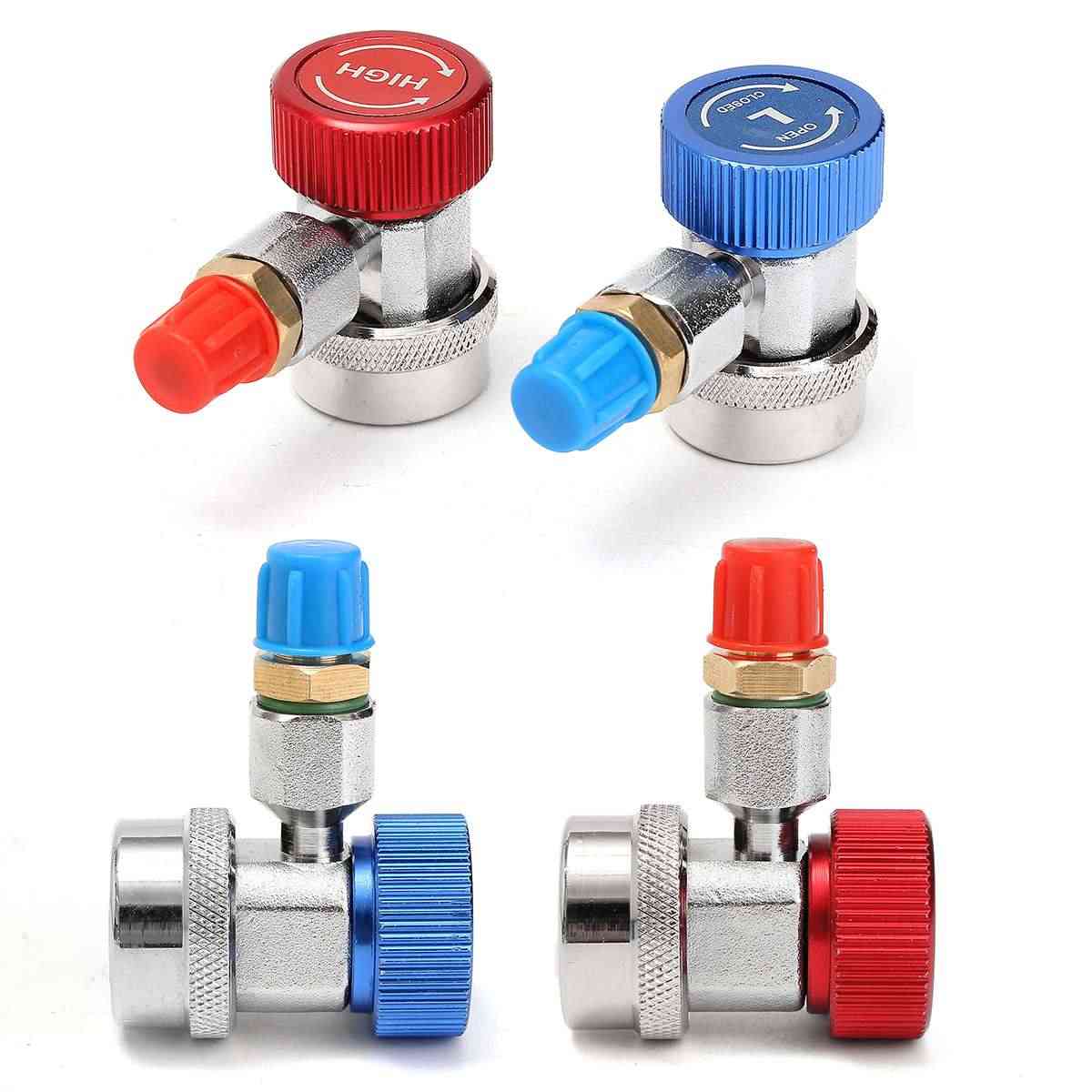 High Low Quick Coupler Connector Adapters Type Ac Manifold Gauge Auto Set