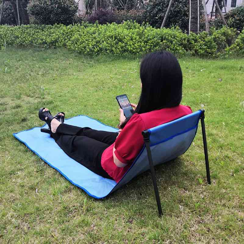 Portable Outdoor Sun Loungers Folding Traveling Adjustable, Bed Lounge Sleep Chair