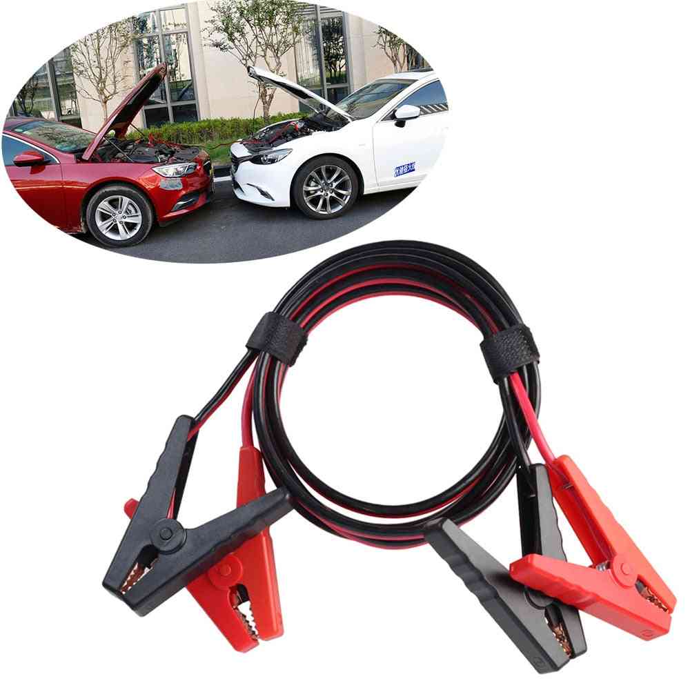 Câble de démarrage de voiture, fil de cuivre de rappel de batterie de charge de secours avec pince à pince (rouge)