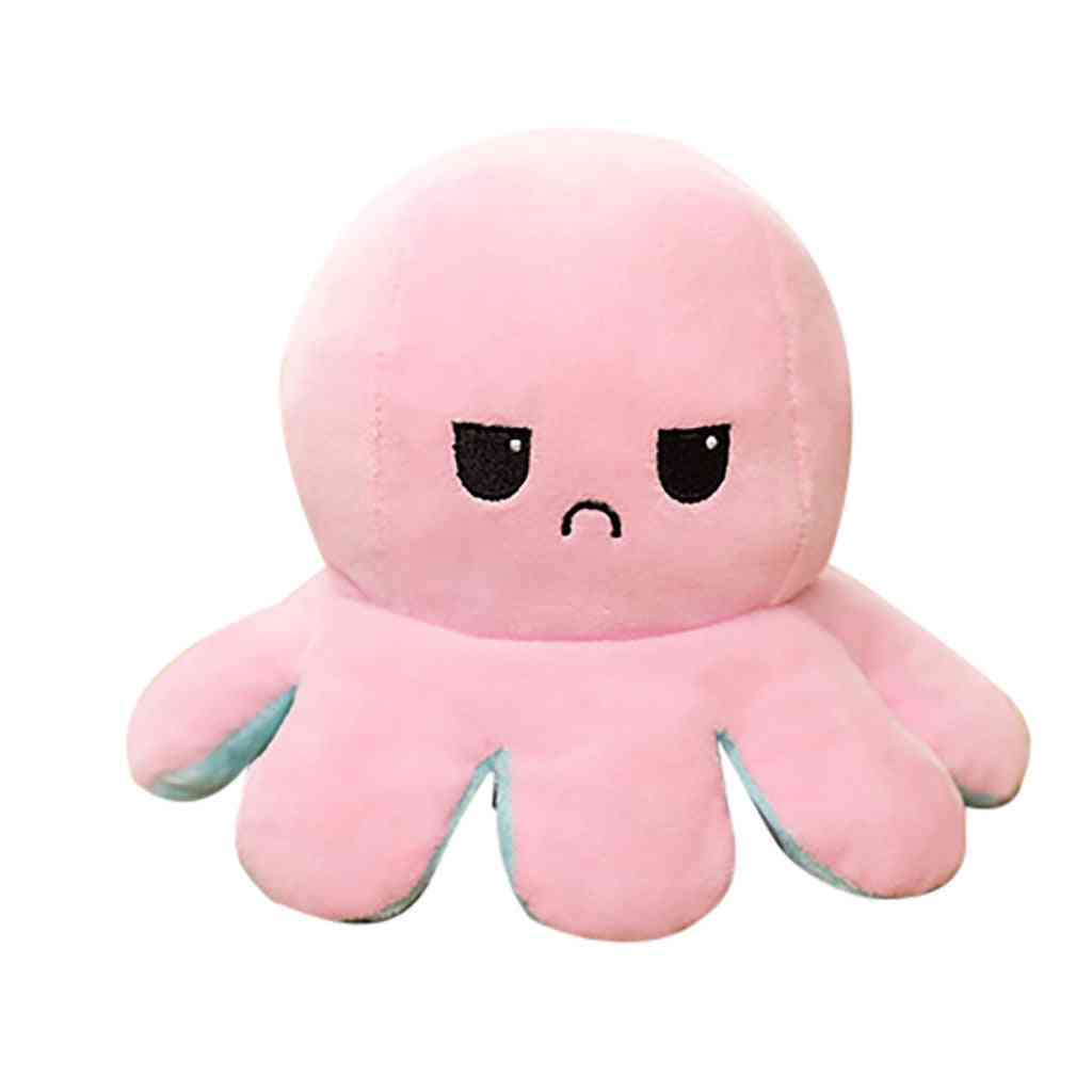 Cute Soft Simulation Reversible Octopus Doll Double-sided Flip Plush Toy