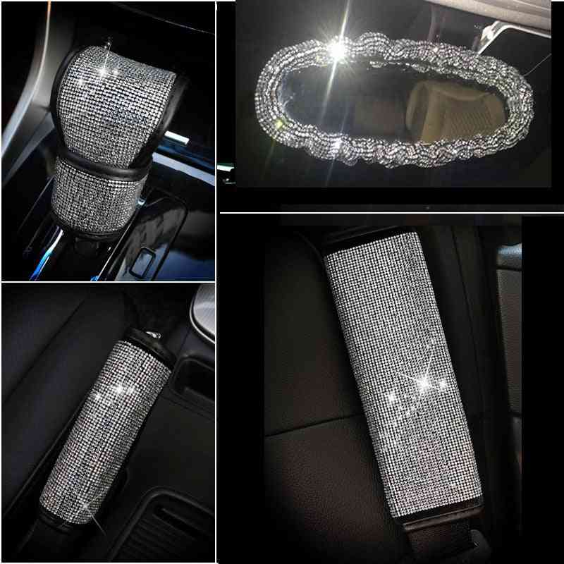 Full Diamond Crystal Car Gear Shift Collar Cover