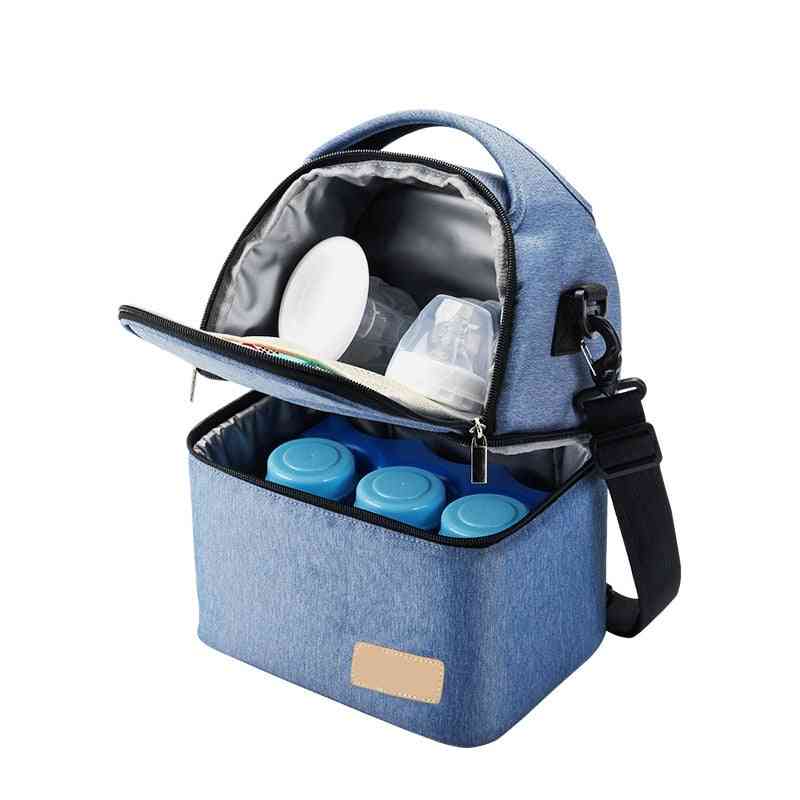Milk Storage Breast Pump Maternity Cooler, Double Layer Fresh Baby Food Backpack