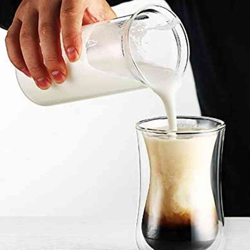 Milk Frother Electric Foamer Coffee Foam Maker, Milk-shake Mixer Battery Jug Cup