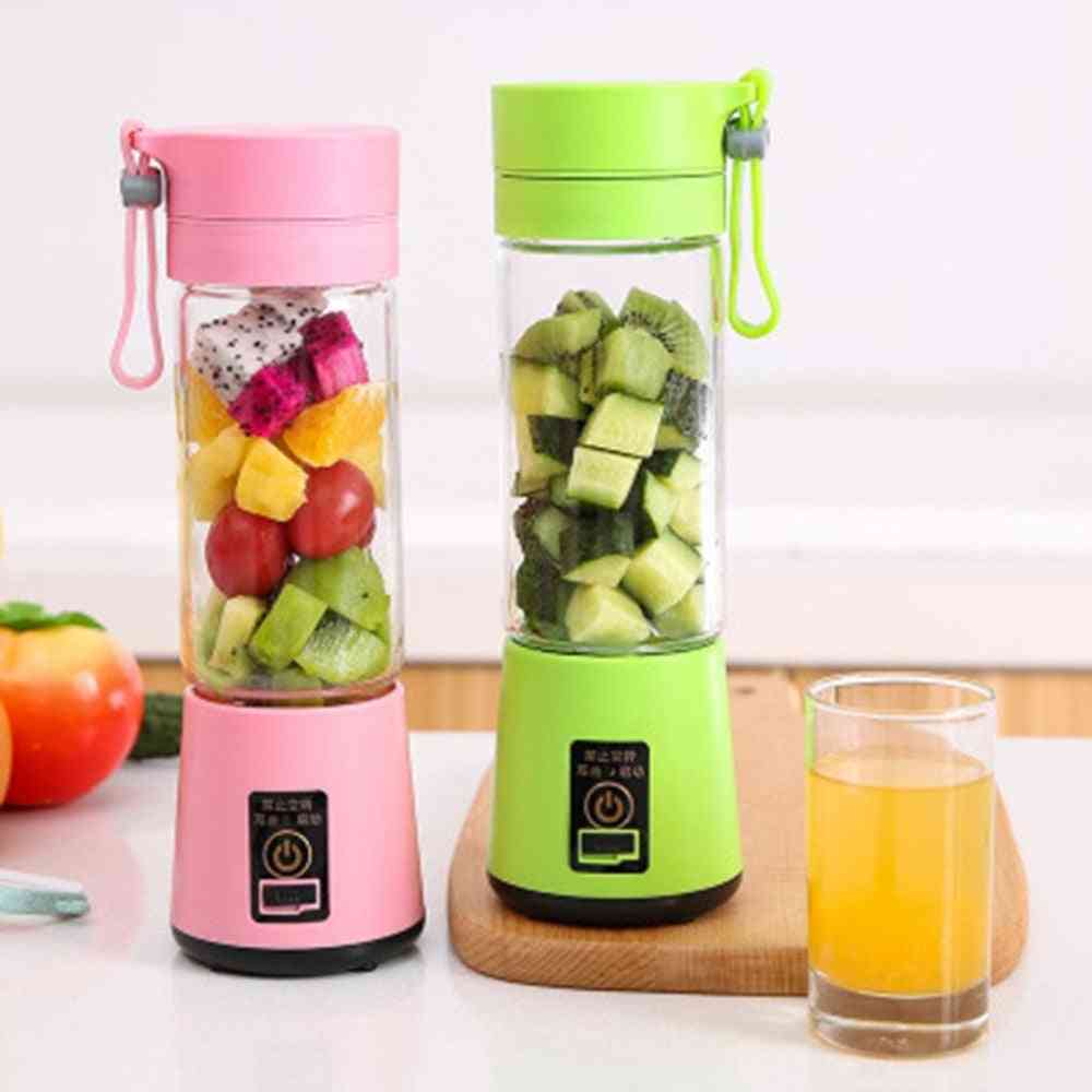 Portable Electric Fruit Juicer, Handheld Vegetable Juice Maker Rechargeable Mini Blender