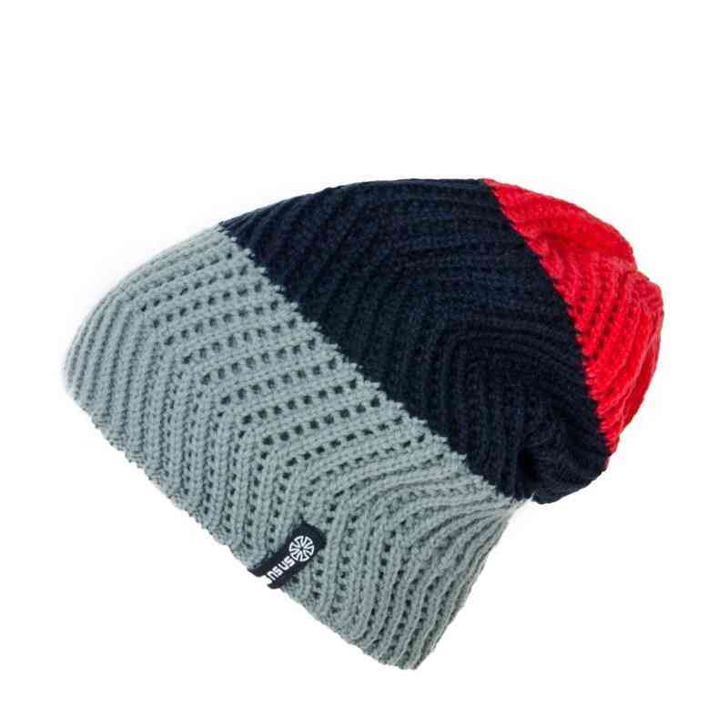 Cappelli invernali da snowboard, cappello in maglia con cappuccio caldo antivento