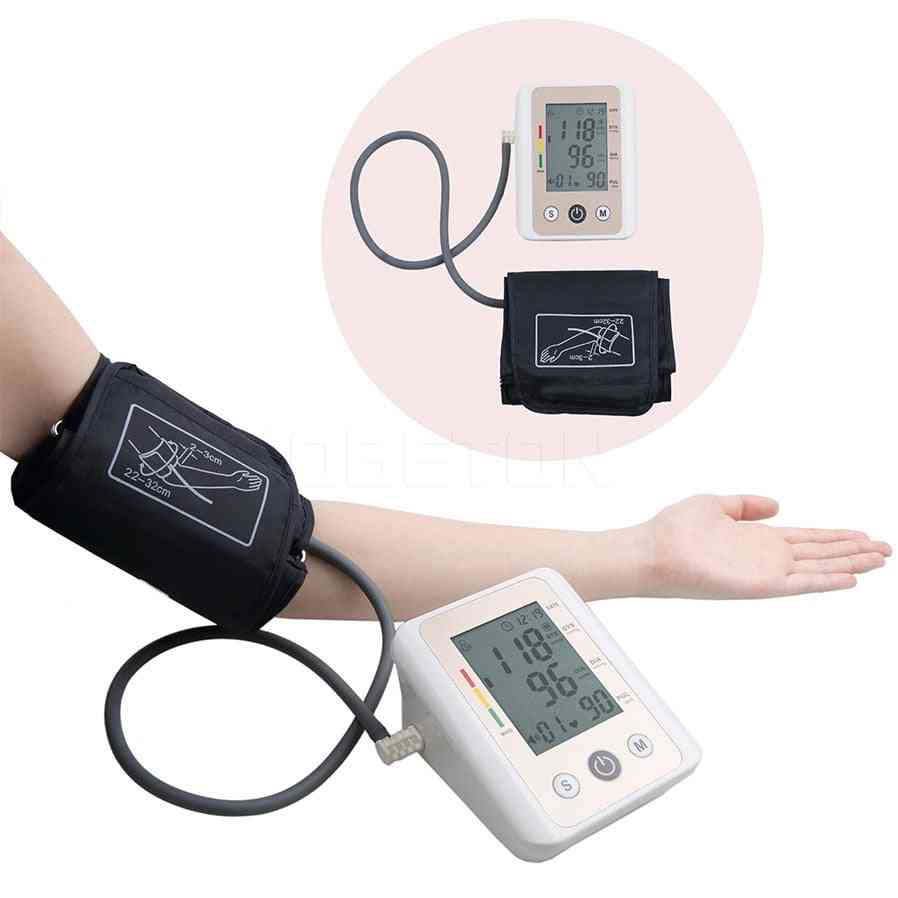 Monitor LCD pentru tensiunea adultă și manșete pentru brațe