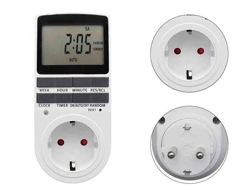 Elektronische digitale timer schakelaar plug kookwekker outlet uur programmeerbare timing socket