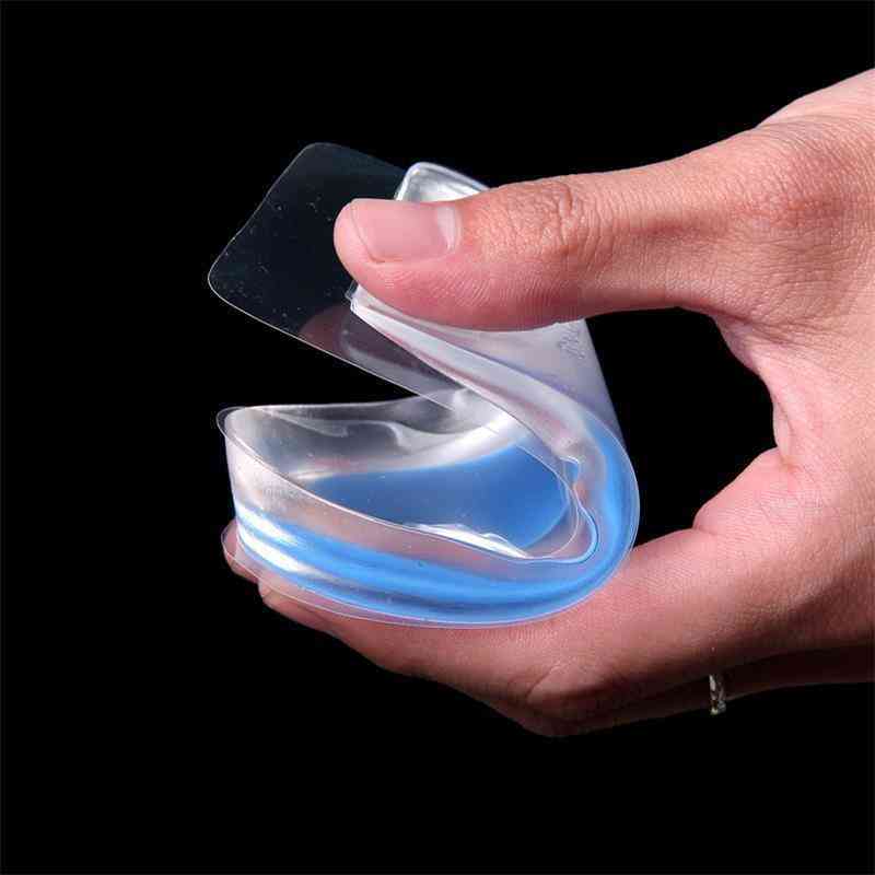 1pair Soft Silicone Gel Insoles Pad For Heel Spurs Foot Care
