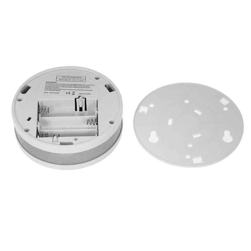 Detector de monóxido de carbono e fumaça 2 em 1, alarme de co com luz LED, aviso sonoro intermitente