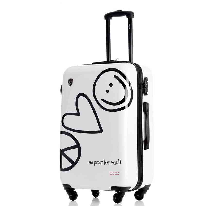 Modni voziček kovček kreativni vkrcanje geslo kotaljenje prtljage