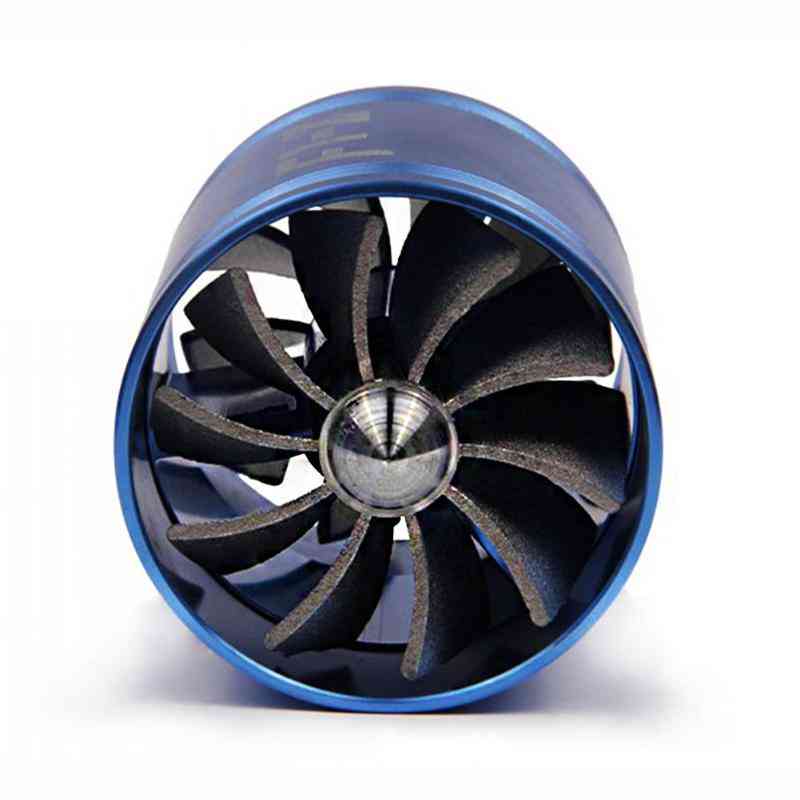 Auto Car Air Intake Turbine Refit Turbo Gas Fuel Oil Saver Fan