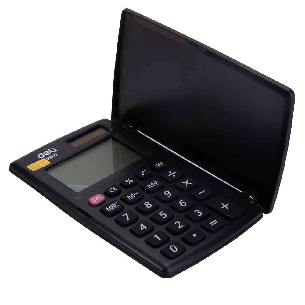 Mini calculadora solar dual power, 8 dígitos com display lcd