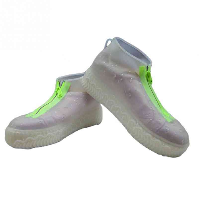 Elastische Silikon Schuhüberzug, Reißverschluss tragbare Regenstiefel Zubehör