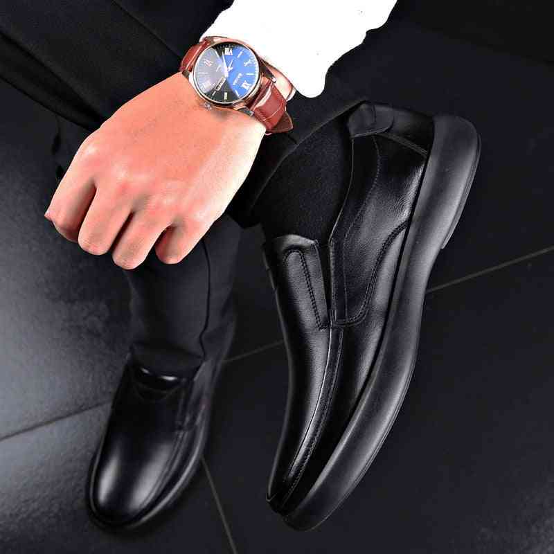 Miesten aito pää pehmeät liukastumattomat kengät kengät mies rento aitoa nahkaa