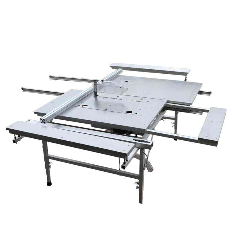 45-stupňový posuvný stôl, jednoduchý hliníkový panel, výkyvy dvojitých píl