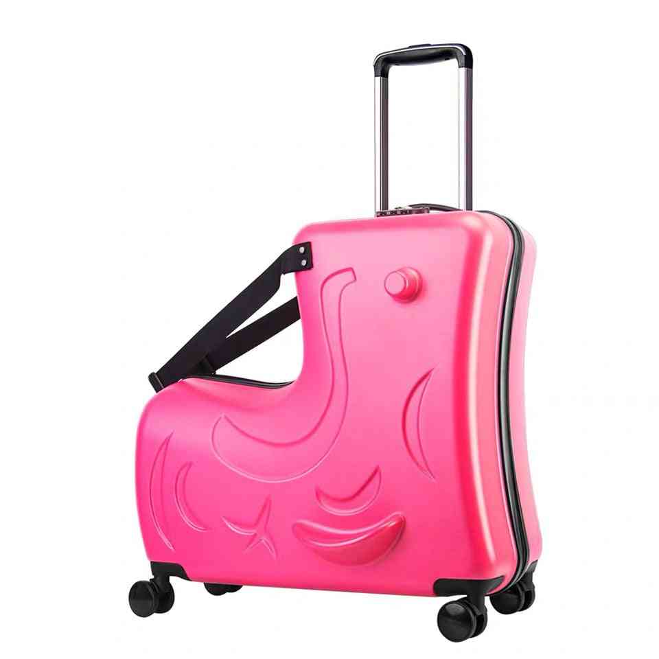 Children Rolling Luggage Spinner Wheels Suitcase Kids Cabin Trolley Travel Bag
