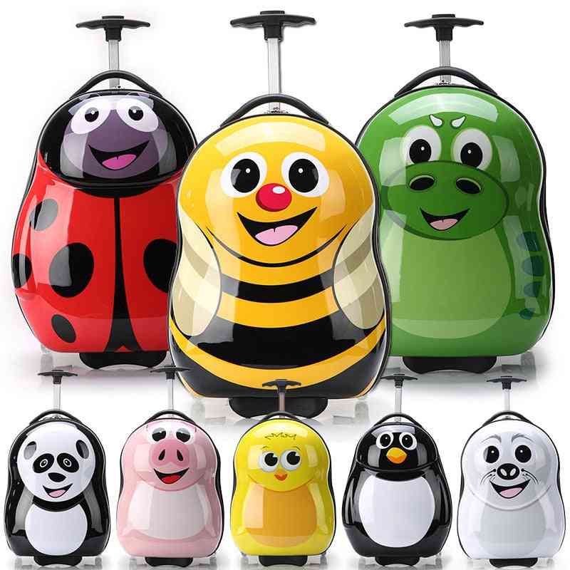 Cartoon Animal Design Rolling Suitcase And Backpack