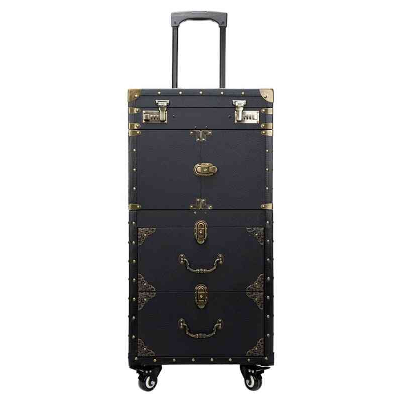 Large Capacity Trolley, Cosmetic Case, Rolling Luggage, Nails Makeup Toolbox