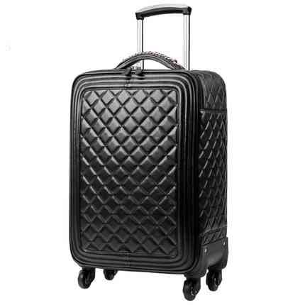 Ensemble de bagages à roulettes en cuir, sac de voyage de roues de valise de luxe de haute qualité spinner