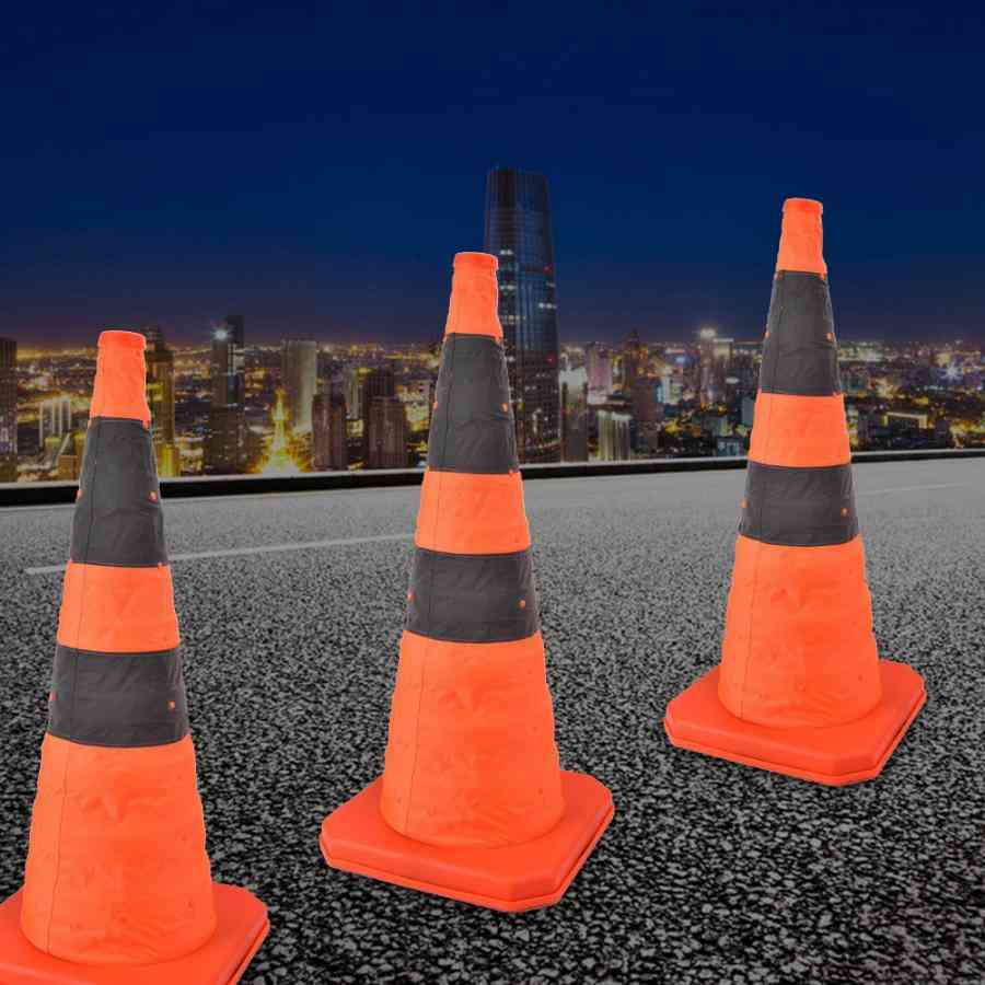 Road Traffic, Collapsible Cones With Reflective Strip, Safety Sign Verkeersbord
