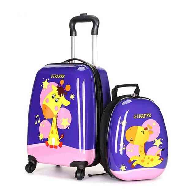 Carry-on Suitcase With Wheels, Spinner Travel Rolling Luggage Trolley Bags