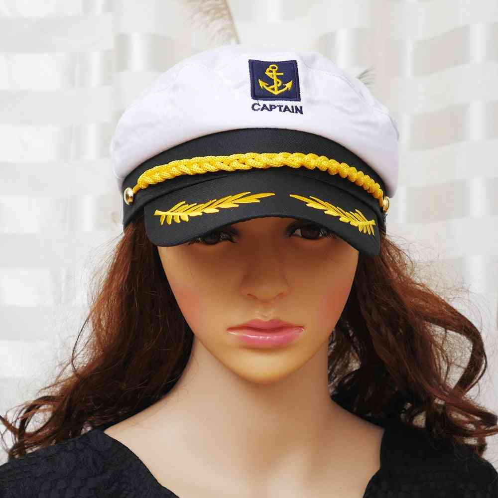 Kaptajn marine-marine skipper skib sømand militær nautisk hat, kasket