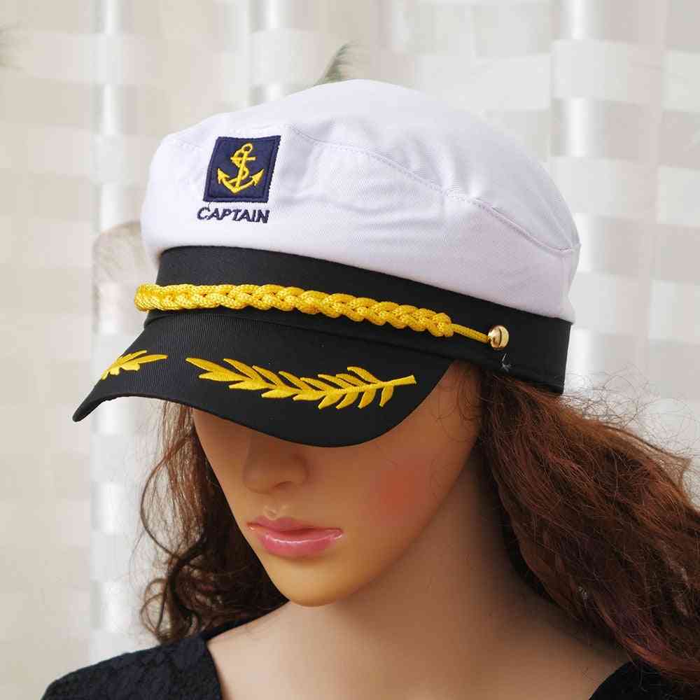 Kapetan mornarica-mornarica skipper ladja mornar vojaški navtični klobuk, kapa