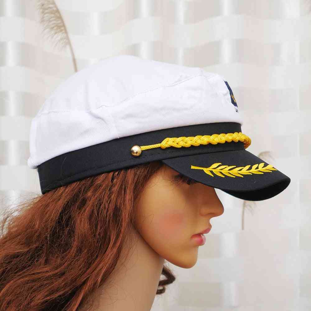 Kaptajn marine-marine skipper skib sømand militær nautisk hat, kasket