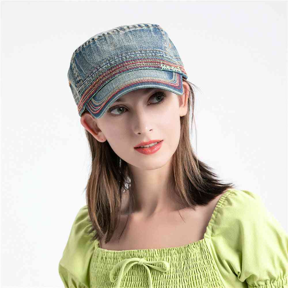Sombrero de copa plano unisex casual de algodón