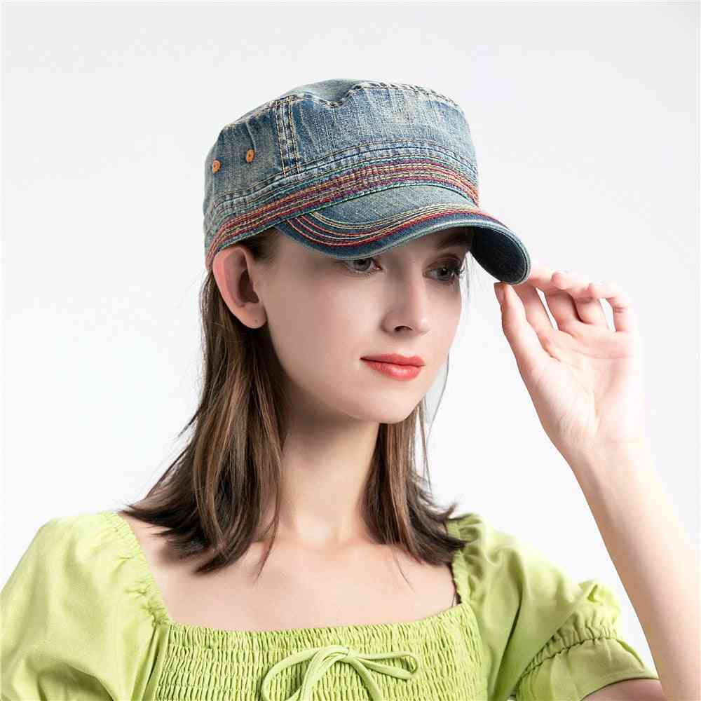Unisex Casual Cotton Flat Top Hat
