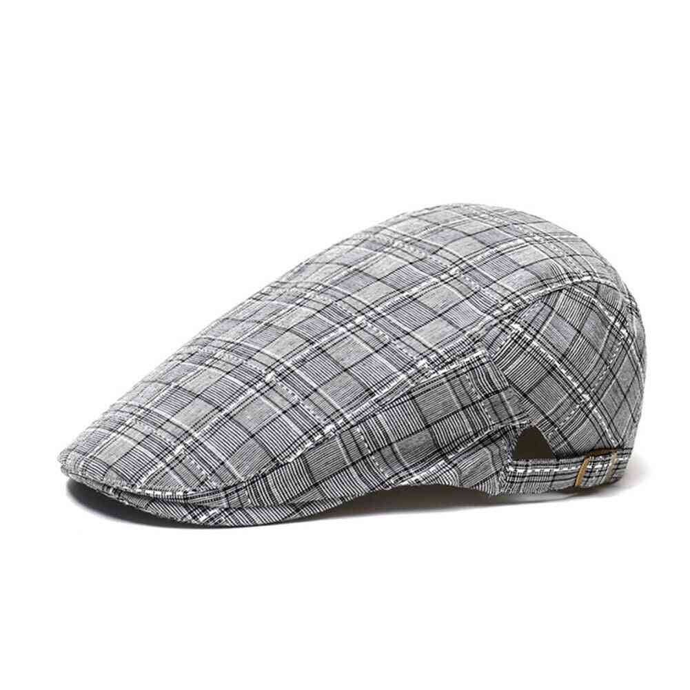 Pánská ležérní klobouk gatsby břečťan, venku golfový řidičský plochý baret taxikář řidič novinový klobouk