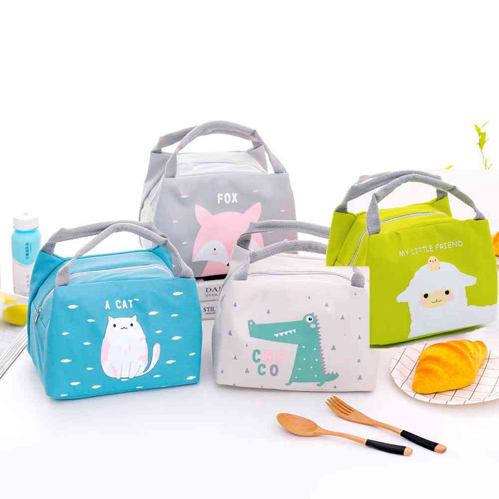Cartoon Cute Lunch Bag/ Thermal Insulated Lunch Box Tote Food Picnic Bag / Milk Bottle Pouch