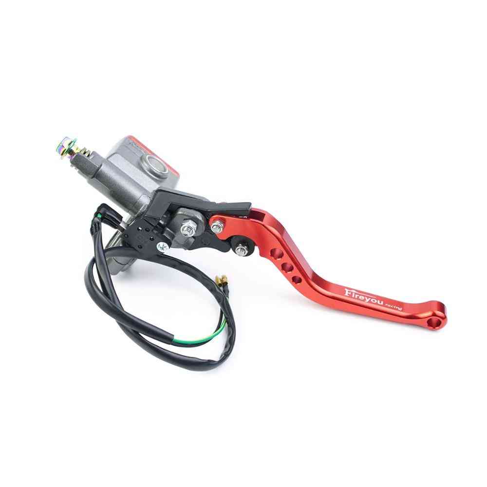 Universal Dual Hydraulic Front Brake Master Cylinder, Clutch Perch With Adjustable Levers And Fluid Reservoir Kit