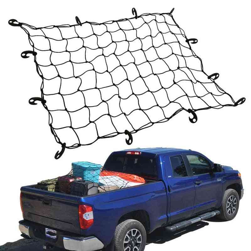 Car Trunk Luggage Storage Cargo Organiser Nets, Elastic Mesh With Hooks, Auto Interior Accessories