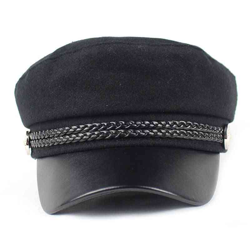 Cotton Hats, Women Brim Military Cap