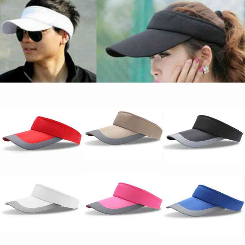 Mænd kvinder unisex sports baseball kasketter, tomme top udendørs visir sol hatte