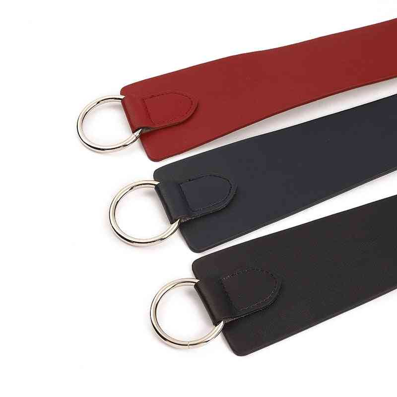 Tie Pattern Wide Leather Corset Belts