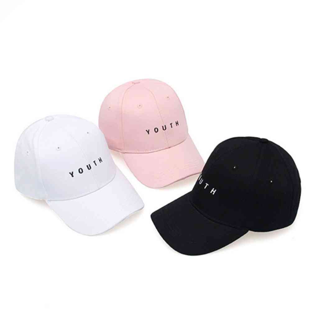 Youth Letter Embroidered Adjustable Sports Cap