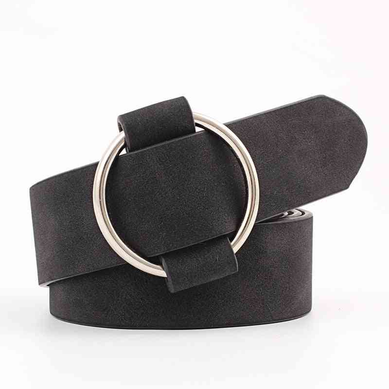 Women Fashion Round Metal Adjustable Belts With Buckle