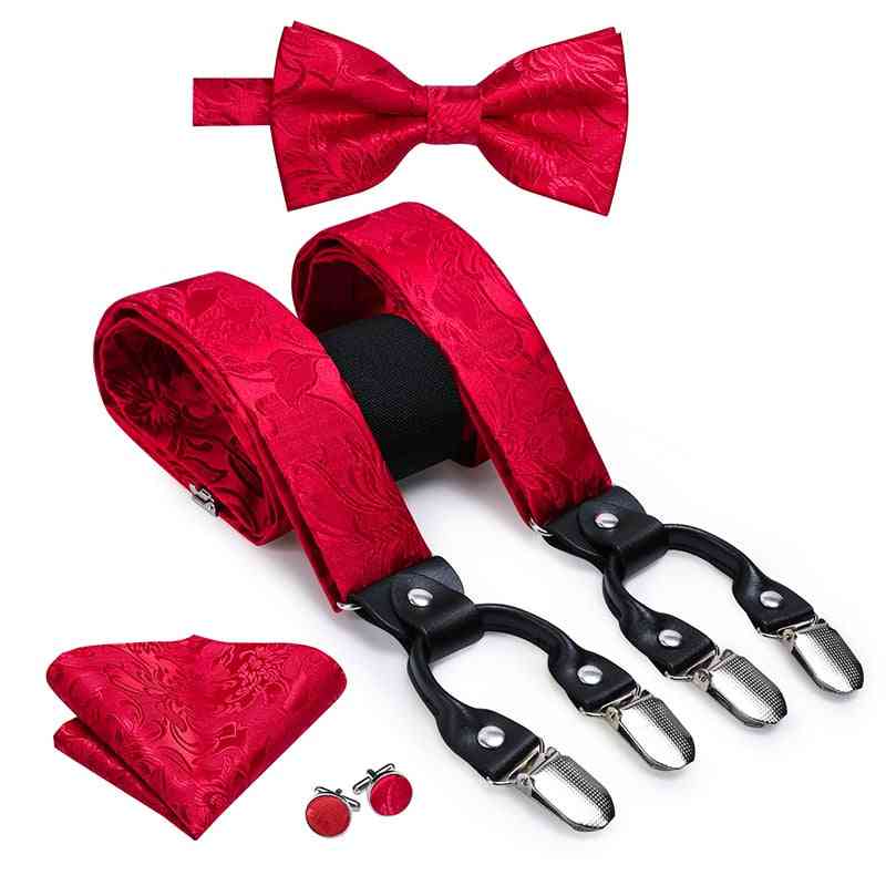 Luxe zijden bretels voor volwassenen lederen metalen bretels