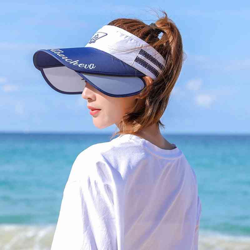 Summer Outdoor Sun Stretchable Empty Top Sun Visor Hats