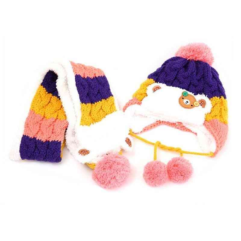 Mössor bär vinterpäls baby & pojk halsduk & hatt set