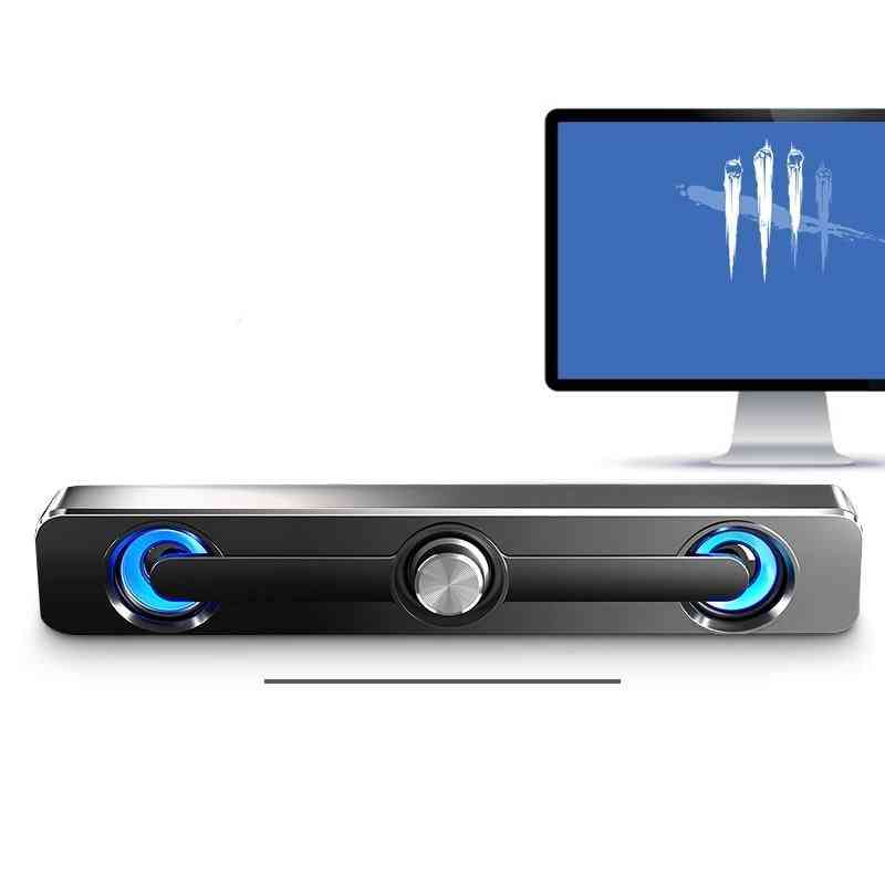 Computer bluetooth desktop soundbar luidsprekers, dubbele hoorn 4 eenheden stereo subwoofer