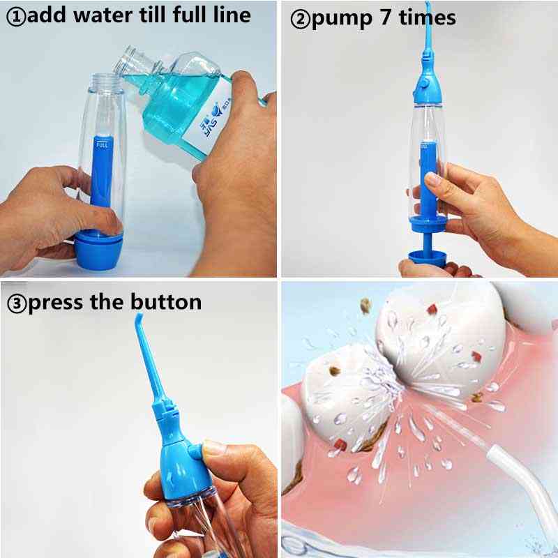 Hordozható és kézi fogászati víztisztító eszköz