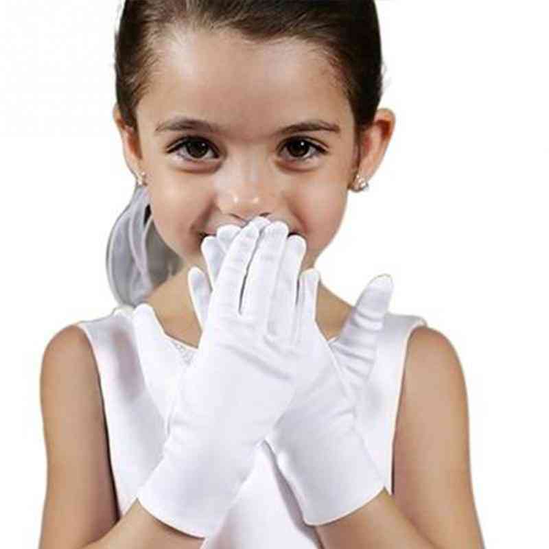 Korte satijnen dansvoorstelling - elastische handschoenen voor meisjes