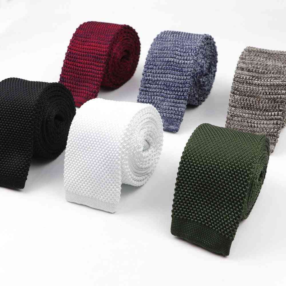 Muška moda šarena uska tanka pletena kravata