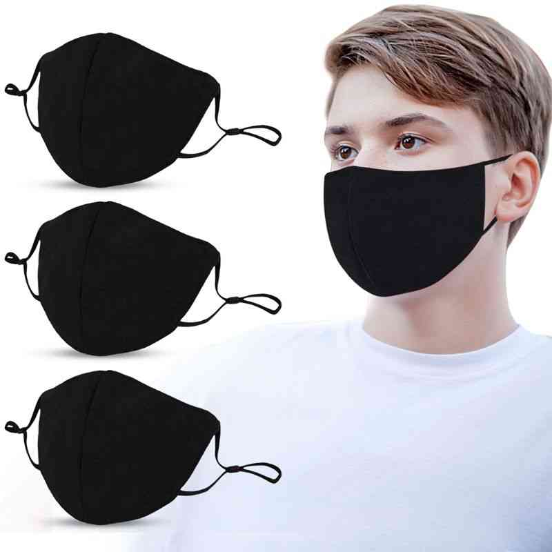 10pcs Washable, Reusable - Adjustable Dust Proof Cotton Masks For Adults