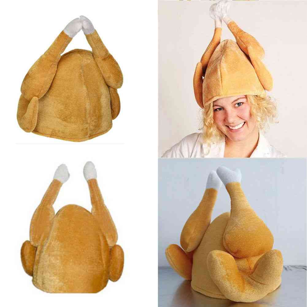 Unisex Plush Turkey Hat